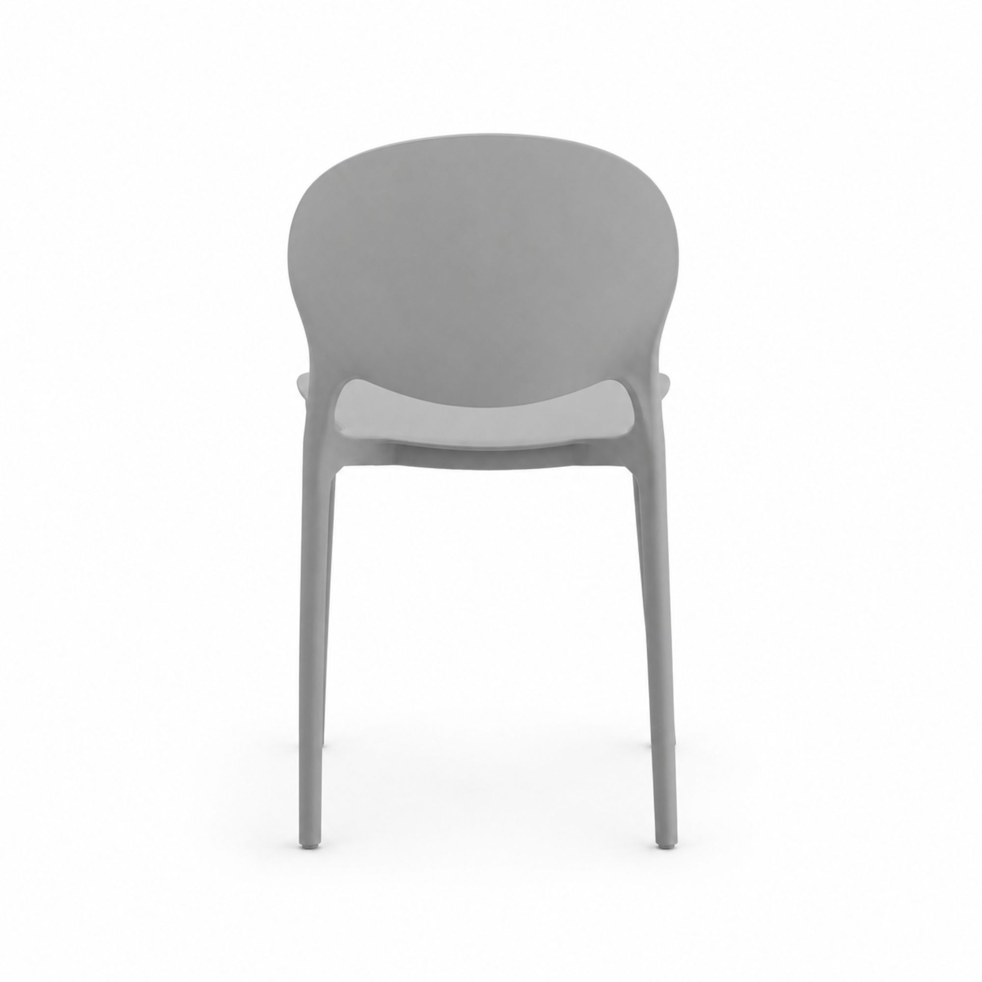 Set di sedie SANTA CRUZ in polipropilene grigio, impilabili