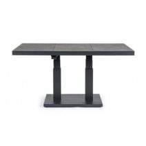 Tavolo TRUMAN in ceramica e struttura antracite con altezza regolabile 140x85x49 cm - 140x85x72 cm