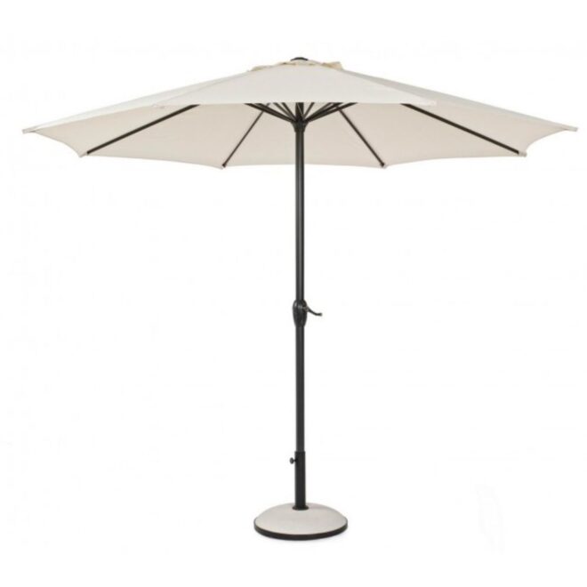Ombrellone rotondo KALIFE con palo centrale in alluminio e telo beige 3m