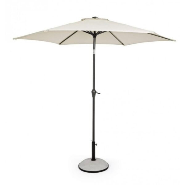 Ombrellone rotondo KALIFE con palo centrale in alluminio e telo beige 2,7m