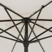 Ombrellone rotondo KALIFE con palo centrale in alluminio e telo beige 3m