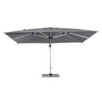 Ombrellone a braccio INES in alluminio anodizzato e telo grigio scuro 3x4