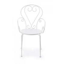 Set di 4 sedie ETIENNE in acciaio bianco impilabili