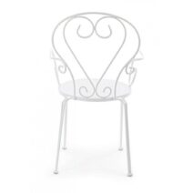 Set di 4 sedie ETIENNE in acciaio bianco impilabili