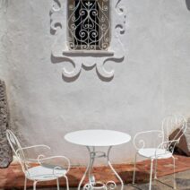Tavolo ETIENNE in acciaio bianco