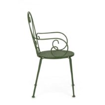 Set di 4 sedie ETIENNE in acciaio verde impilabili