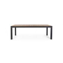 Tavolo allungabile BELMAR effetto legno e struttura in alluminio antracite 220x100 cm - 340x100 cm
