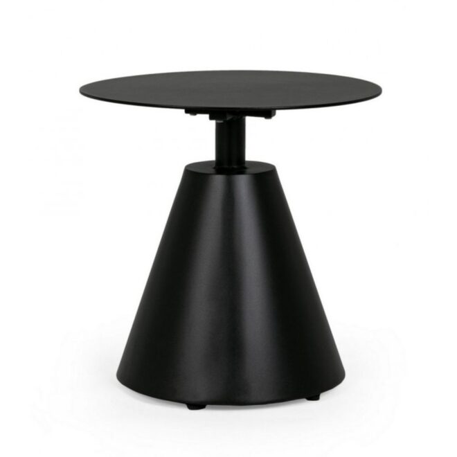 Tavolino rotondo ALOHA in alluminio nero