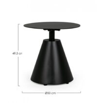 Tavolino rotondo ALOHA in alluminio nero