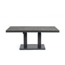 Tavolo TRUMAN in ceramica e struttura antracite con altezza regolabile 140x85x49 cm - 140x85x72 cm
