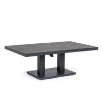 Tavolo TRUMAN in ceramica e struttura antracite con altezza regolabile 140x85x49 cm - 140x85x72 cm
