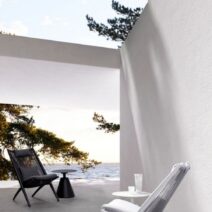 Tavolino rotondo ALOHA in alluminio bianco