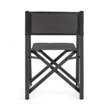 Set di sedie TAYLOR in alluminio antracite e textilene antracite, pieghevoli