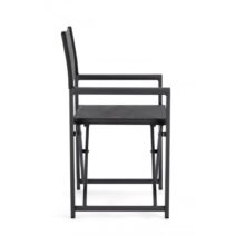 Set di sedie TAYLOR in alluminio antracite e textilene antracite, pieghevoli