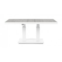Tavolo TRUMAN in ceramica e struttura bianca con altezza regolabile 140x85x49 cm - 140x85x72 cm