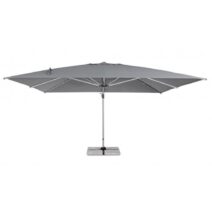 Ombrellone a braccio INES in alluminio anodizzato e telo grigio scuro 4x4
