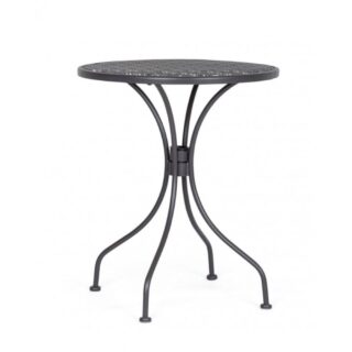 Tavolo LIZETTE in acciaio antracite Ø60 cm