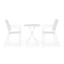 Tavolo LIZETTE in acciaio bianco Ø60 cm