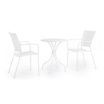 Tavolo LIZETTE in acciaio bianco Ø60 cm