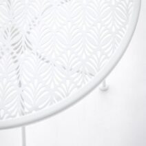 Tavolo LIZETTE in acciaio bianco Ø60 cm