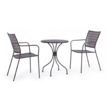 Tavolo LIZETTE in acciaio antracite Ø60 cm