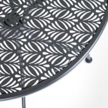 Tavolo LIZETTE in acciaio antracite Ø60 cm