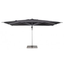 Ombrellone a sospensione ARIES con palo in alluminio anodizzato e telo grigio scuro 3x4