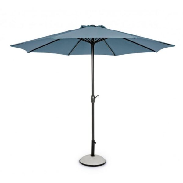 Ombrellone rotondo KALIFE con palo centrale in alluminio e telo blu 3m