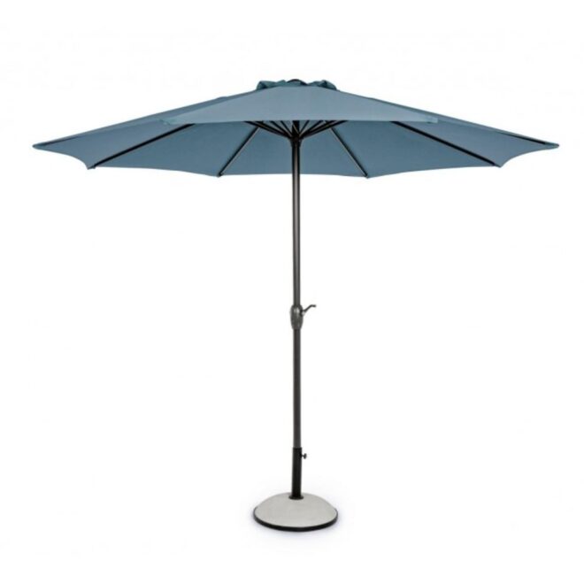 Ombrellone rotondo KALIFE con palo centrale in alluminio e telo blu 3m