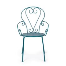 Set di 4 sedie ETIENNE in acciaio blu impilabili