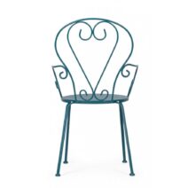 Set di 4 sedie ETIENNE in acciaio blu impilabili