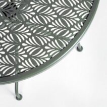 Tavolo LIZETTE in acciaio verde Ø60 cm