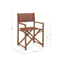 Set di sedie TAYLOR in alluminio ruggine e textilene ruggine, pieghevoli
