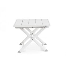 Tavolino TAYLOR in alluminio bianco, pieghevole