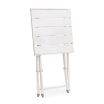 Tavolino TAYLOR in alluminio bianco, pieghevole