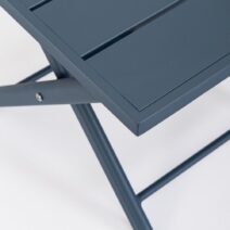 Tavolino TAYLOR in alluminio blu, pieghevole