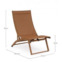 Set di 2 poltrone reclinabili TAYLOR in alluminio e textilene ruggine