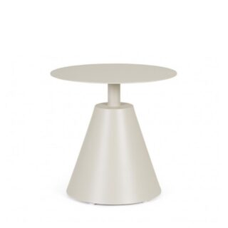 Tavolino rotondo ALOHA in alluminio beige