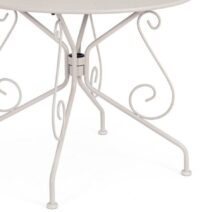 Tavolo ETIENNE in acciaio beige Ø90 cm