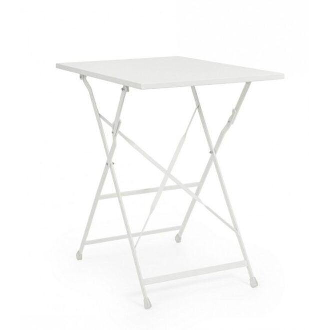 Tavolo YASMIN rettangolare in acciaio bianco 50 x 70 cm, pieghevole