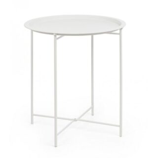 Set di 6 tavolini rotondi AUSTIN in acciaio bianco