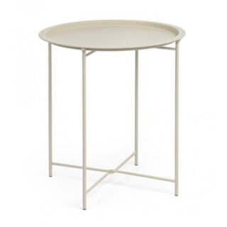 Set di 6 tavolini rotondi AUSTIN in acciaio beige