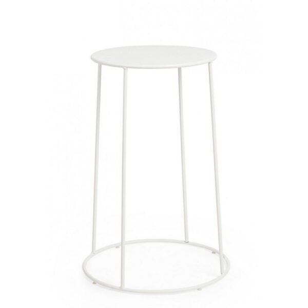 Set di 4 tavolini AUSTIN in acciaio bianco