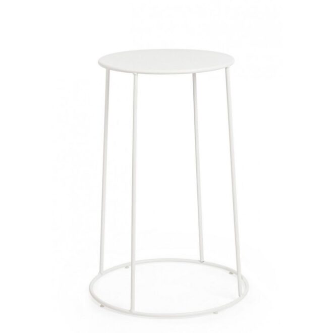 Set di 4 tavolini AUSTIN in acciaio bianco