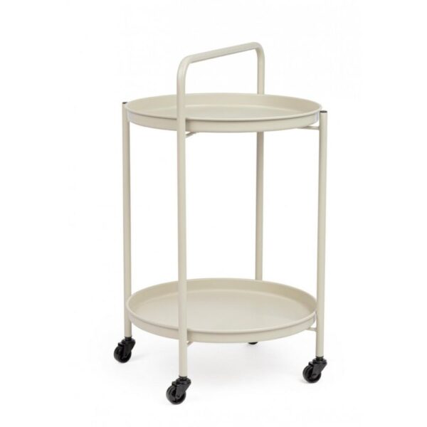 Panier pieghevole AUSTIN in acciaio beige, con vassoio