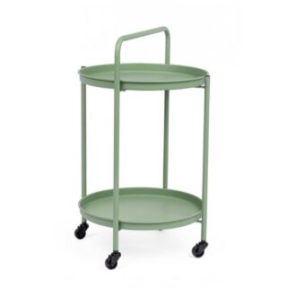 Panier pieghevole AUSTIN in acciaio verde, con vassoio