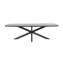 Tavolo fisso ISACCO in pietra naturale e struttura in alluminio antracite 240x110 cm