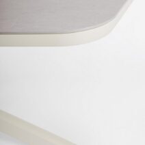 Tavolo fisso ISACCO in pietra naturale e struttura in alluminio beige 240x110 cm