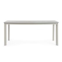 Tavolo fisso ALCORA in pietra naturale e struttura in alluminio beige 180x90 cm