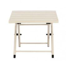 Tavolino TAYLOR in alluminio bianco, pieghevole